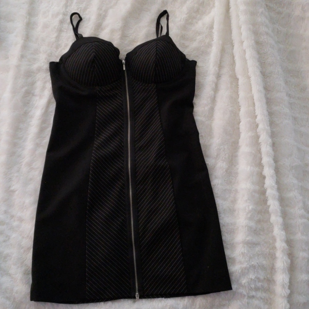 Zip-Up Black Mini/ Cocktail Dress